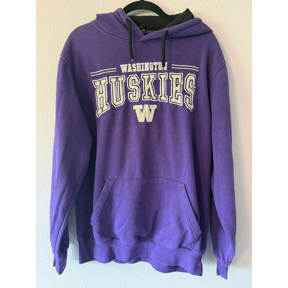 Colosseum Washington Huskies Football  Mens Large Purple Hoodie‎